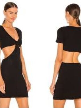 Cult Gaia Billie black Knit mini Dress